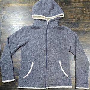 KUHL Womens Alpaca Fleece Hoodie Zip Up Gray Long Sleeve Pockets XS
